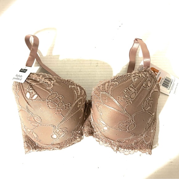 NEW Rene Rofe Bra Size 36DD Taupe Lace Lightly Padded Underwire Adjustable Strap - Picture 1 of 6